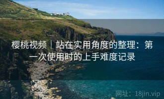樱桃视频｜站在实用角度的整理：第一次使用时的上手难度记录