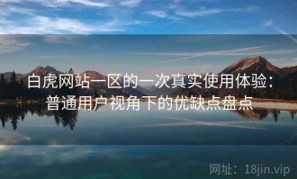 白虎网站一区的一次真实使用体验：普通用户视角下的优缺点盘点