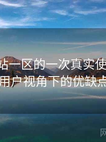 白虎网站一区的一次真实使用体验：普通用户视角下的优缺点盘点