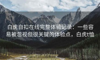 白虎自扣在线完整体验记录：一些容易被忽视但很关键的体验点，白虎t恤