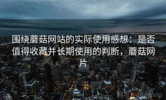 围绕蘑菇网站的实际使用感想：是否值得收藏并长期使用的判断，蘑菇网片