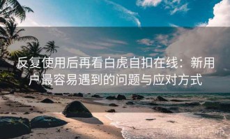 反复使用后再看白虎自扣在线：新用户最容易遇到的问题与应对方式