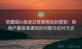 把蘑菇tv放进日常使用后的感受：新用户最容易遇到的问题与应对方式