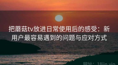 把蘑菇tv放进日常使用后的感受：新用户最容易遇到的问题与应对方式