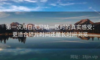 第一次用白虎网站一区时的真实感受：更适合碎片时间还是长时间浏览