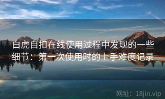 白虎自扣在线使用过程中发现的一些细节：第一次使用时的上手难度记录
