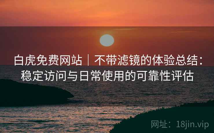 白虎免费网站｜不带滤镜的体验总结：稳定访问与日常使用的可靠性评估