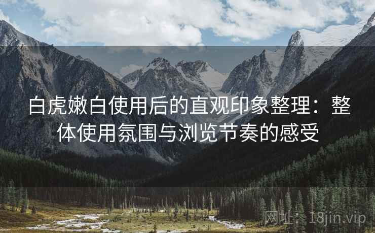 白虎嫩白使用后的直观印象整理：整体使用氛围与浏览节奏的感受
