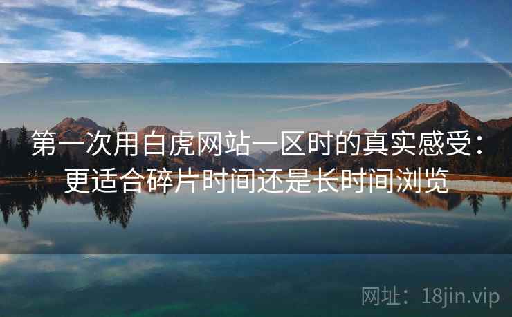 第一次用白虎网站一区时的真实感受：更适合碎片时间还是长时间浏览