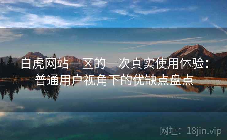 白虎网站一区的一次真实使用体验：普通用户视角下的优缺点盘点