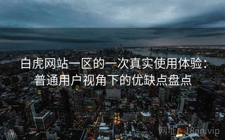白虎网站一区的一次真实使用体验：普通用户视角下的优缺点盘点