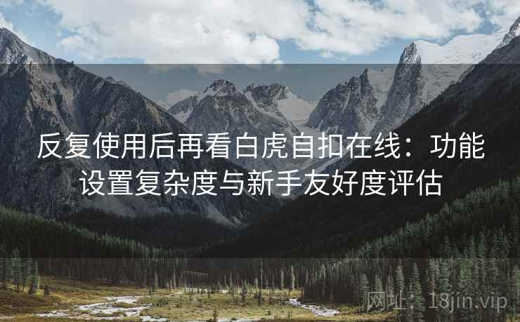 反复使用后再看白虎自扣在线:功能设置复杂度与新手友好度评估 反复使用后再看白虎自扣在线:功能设置复杂度与新手友好度评估