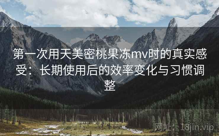 第一次用天美密桃果冻mv时的真实感受：长期使用后的效率变化与习惯调整