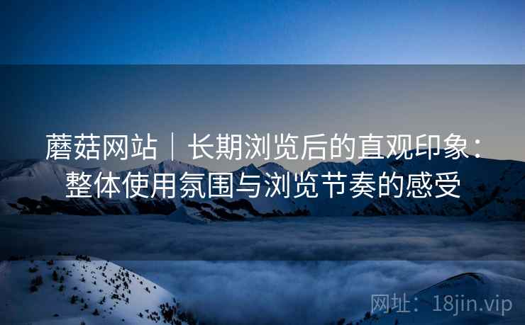 蘑菇网站｜长期浏览后的直观印象：整体使用氛围与浏览节奏的感受