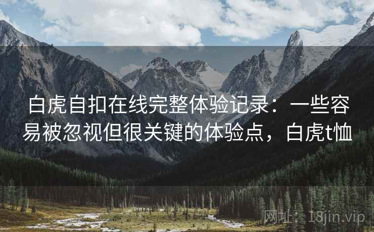 白虎自扣在线完整体验记录:一些容易被忽视但很关键的体验点,白虎t恤 白虎自扣在线完整体验记录:一些容易被忽视但很关键的体验点,白虎t恤